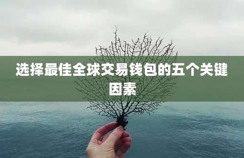 选择最佳全球交易钱包的五个关键因素