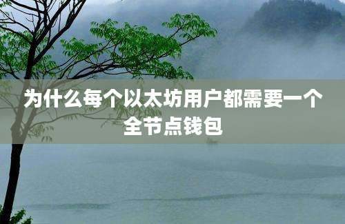 为什么每个以太坊用户都需要一个全节点钱包