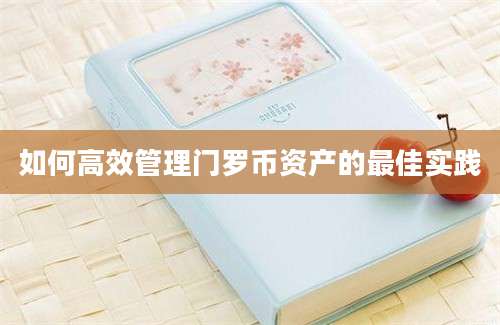 如何高效管理门罗币资产的最佳实践