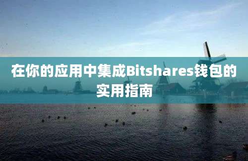 在你的应用中集成Bitshares钱包的实用指南