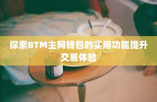 探索BTM主网钱包的实用功能提升交易体验