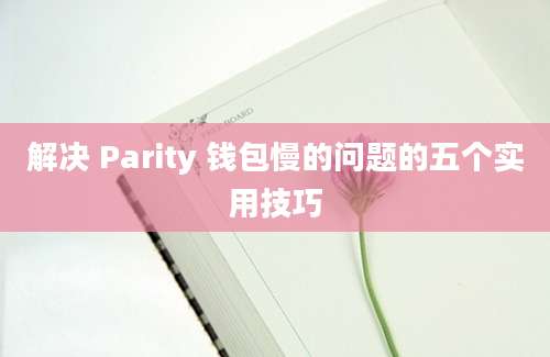 解决 Parity 钱包慢的问题的五个实用技巧