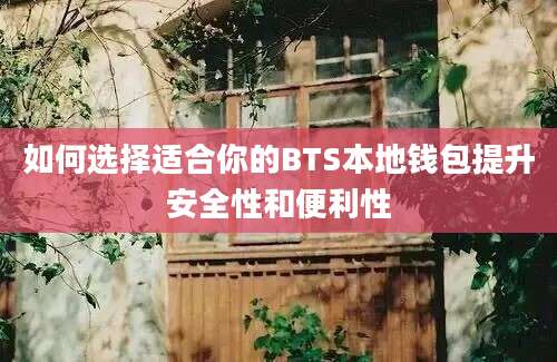 如何选择适合你的BTS本地钱包提升安全性和便利性