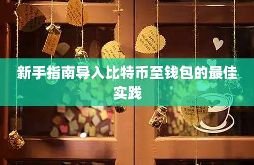 新手指南导入比特币至钱包的最佳实践